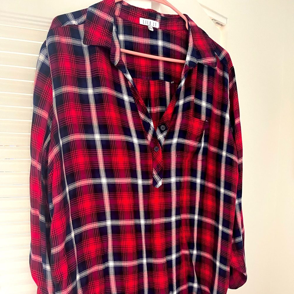 Red plaid shirt
